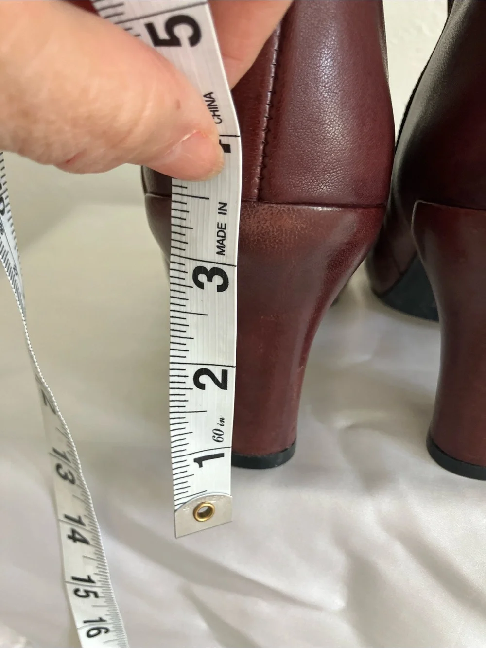Earthies Burgundy Leather Ankle Booties with Wrap Laces